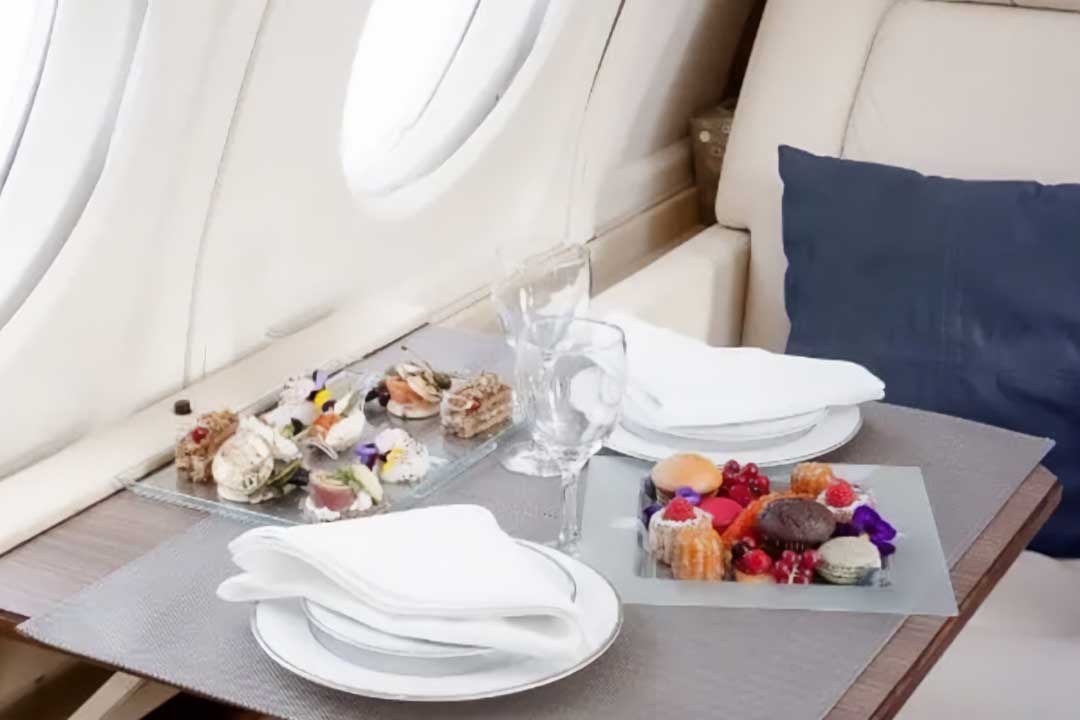 Gourmet in-flight catering In-flight catering service