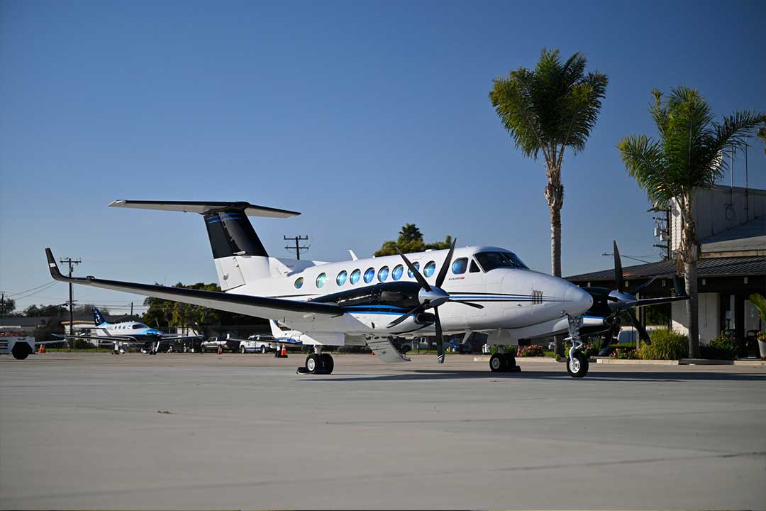 King Air 350 on tarmac King Air 350 arriving in style