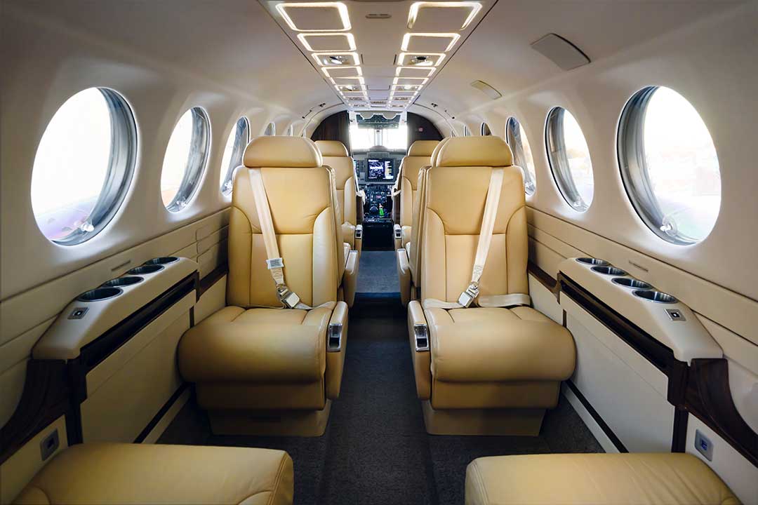 Cabin comfort King Air 350 interior
