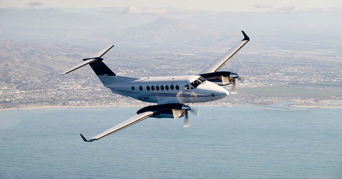King Air 350 – In-Flight Image of King Air 350 in flight